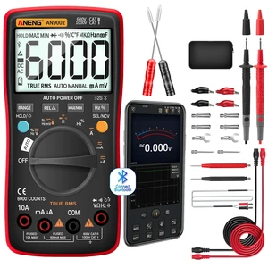 ANENG Bluetooth Multimeter, TRMS 6000 Count Auto Range AC/DC Digital Tester | Ohm Volt Meter Measures AC/DC Voltage,Current,Resistance,Capacitance, continuity,Diodes,Temperature for Automotive ANENG Bluetooth Multimeter, TRMS 6000 Count Auto Range AC/DC Digital Tester | Ohm Volt Meter Measures AC/DC Voltage,Current,Resistance,Capacitance, continuity,Diodes,Temperature for Automotive