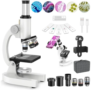 2000X Microscope for Kids Adults Beginner: Compound Monocular Microscope | Science Discovery Biology Microscopio Kits for Lab Home School with Slides, Phone Holder, Metal Frame Edu Gift For Kids 8-12 2000X Microscope for Kids Adults Beginner: Compound Monocular Microscope | Science Discovery Biology Microscopio Kits for Lab Home School with Slides, Phone Holder, Metal Frame Edu Gift For Kids 8-12