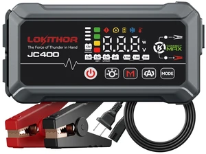 LOKITHOR JC400 2A/1A/750mA 6/12V Car Battery Charger & 2500A Jump Starter | Automotive Battery Maintainer, Trickle Charger and Desulfator, 12V Jump Box, Jumper Starter for Car 8.5L Gas/6.5L Diesel LOKITHOR JC400 2A/1A/750mA 6/12V Car Battery Charger & 2500A Jump Starter | Automotive Battery Maintainer, Trickle Charger and Desulfator, 12V Jump Box, Jumper Starter for Car 8.5L Gas/6.5L Diesel