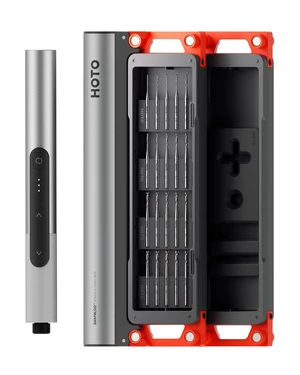 HOTO SNAPBLOQ D-A03 Cordless Electric Mini Drill w/ 20-Piece M2 Drill Bits | 3-Speed 6001,200 RPM, Coreless Brushless Motor, LED Light, Precision Hand Drill for Jewelry, PCB & DIY Crafts, USB-C