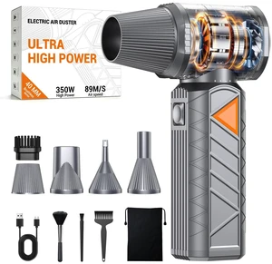 Compressed Air Duster, 350W Cordless Electric Air Blower, Rechargeable Mini | 40 mm High power Brushless Motor, 10000mAh, 180,000 RPM, 18W Fast Charge, Cordless for PC, Keyboard, Car, Home & Outdoors Compressed Air Duster, 350W Cordless Electric Air Blower, Rechargeable Mini | 40 mm High power Brushless Motor, 10000mAh, 180,000 RPM, 18W Fast Charge, Cordless for PC, Keyboard, Car, Home & Outdoors