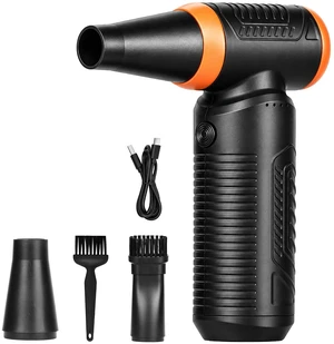 Electric Air Duster, 3-Speed Cordless Compressed Air Duster with Brush & Round Nozzles, Rechargeable Air Blower for PC, Keyboard, Laptop, Camera, Car Interior & Home Cleaning Electric Air Duster, 3-Speed Cordless Compressed Air Duster with Brush & Round Nozzles, Rechargeable Air Blower for PC, Keyboard, Laptop, Camera, Car Interior & Home Cleaning
