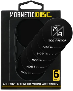 Mob Armor Magnetic Phone Mount Plates, Black (6 Pack) | Strong Adhesive Steel Discs, For MobNetic Maxx & Mob Car Mounts, Compatible w/ Phone Magnet Plates, Vehicle Accessory