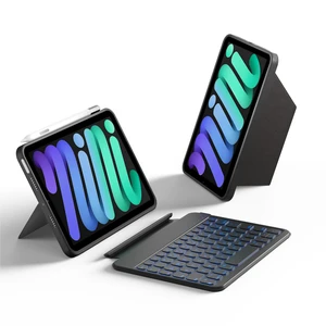 HOU Detachable Keyboard Case for 8.3-inch iPad mini 7th (A17 Pro)/6th Gen | 156° Adjustable Stand, Detachable Full Protective Case, 11 Shortcut Keys, 7 Color Backlight, Silicone PU, Bluetooth, Black HOU Detachable Keyboard Case for 8.3-inch iPad mini 7th (A17 Pro)/6th Gen | 156° Adjustable Stand, Detachable Full Protective Case, 11 Shortcut Keys, 7 Color Backlight, Silicone PU, Bluetooth, Black