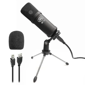 AxcessAbles MX-100 Studio XLR Condenser Microphone Bundle - Low-Noise Professional Recording Mic Kit with Desktop Tripod, Shock Mount & Cable, Compatible with Focusrite Scarlett/Behringer Interfaces