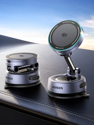 UGREEN 25W Qi2.2 MagSafe Compatible Wireless Car Charger Mount, Suction Cup | Vacuum Suction Cup Mount, 360°Rotating & Adjustable, Secure Magnetic Phone Holder for iPhone 18-12 Series and More UGREEN 25W Qi2.2 MagSafe Compatible Wireless Car Charger Mount, Suction Cup | Vacuum Suction Cup Mount, 360°Rotating & Adjustable, Secure Magnetic Phone Holder for iPhone 18-12 Series and More