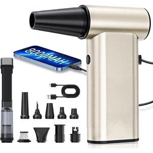 Rckskaya Compressed Air Duster, 300000RPM Mini Electric Air Duster Cordless | Rechargeable Battery, 4-Gear Aluminum Blower Vacuum, Dust Blower for Keyboard/Computer/House/Outdoor and Car Rckskaya Compressed Air Duster, 300000RPM Mini Electric Air Duster Cordless | Rechargeable Battery, 4-Gear Aluminum Blower Vacuum, Dust Blower for Keyboard/Computer/House/Outdoor and Car