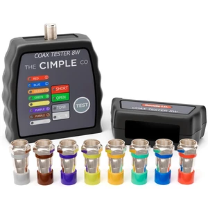 THE CIMPLE CO Coax Cable Tester, Tracer, and Toner - 8-Port Coaxial Cable Mapper and Locator with Color-Coded Remotes - Wire Tracer and Continuity Tester for Up to 8 Locations - 8 Ports, Black THE CIMPLE CO Coax Cable Tester, Tracer, and Toner - 8-Port Coaxial Cable Mapper and Locator with Color-Coded Remotes - Wire Tracer and Continuity Tester for Up to 8 Locations - 8 Ports, Black