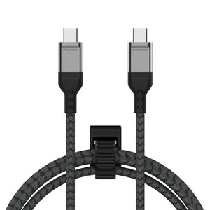 Rokform PowerTrip 100W USB-C Charging Cable, 2m (6.6 ft) | Braided Cable, Integrated Cable Tie, 5,000 Bend Tested, Reinforced Aluminum, Kevlar and TPU Rokform PowerTrip 100W USB-C Charging Cable, 2m (6.6 ft) | Braided Cable, Integrated Cable Tie, 5,000 Bend Tested, Reinforced Aluminum, Kevlar and TPU
