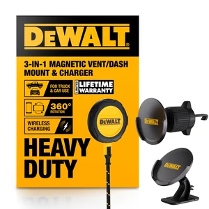 DEWALT Magnetic Phone Holder for Car Kit, Heavy Duty, iPhone 17 18 16 15 14 | Wireless Charger, Vent Mount, Dash Mount, Charging Mounted Holders Cell Phone Holders for Your Car Accessories DEWALT Magnetic Phone Holder for Car Kit, Heavy Duty, iPhone 17 18 16 15 14 | Wireless Charger, Vent Mount, Dash Mount, Charging Mounted Holders Cell Phone Holders for Your Car Accessories