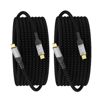 2-Pack 16.5FT long usb-c cables,20Gbps Data Charging Cable,100W USB 3.2 Gen 2 High Speed, 4K Video Monitor Cord, USBC Display Cable for Type-C Devices,usb c cord Compatible with Thunderbolt 4/3 2-Pack 16.5FT long usb-c cables,20Gbps Data Charging Cable,100W USB 3.2 Gen 2 High Speed, 4K Video Monitor Cord, USBC Display Cable for Type-C Devices,usb c cord Compatible with Thunderbolt 4/3