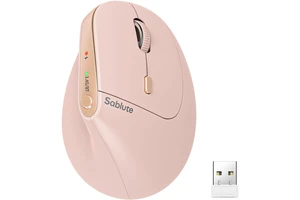 SABLUTE MAM3 Ergonomic Mouse, Vertical Mouse for Small and Medium Hands | Wireless Mouse with 3-Device Bluetooth, Rechargeable Battery and 4 Adjustable DPI for Laptops, Windows and MacOS, Pink SABLUTE MAM3 Ergonomic Mouse, Vertical Mouse for Small and Medium Hands | Wireless Mouse with 3-Device Bluetooth, Rechargeable Battery and 4 Adjustable DPI for Laptops, Windows and MacOS, Pink