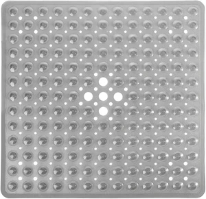 Machine Washable BPA-Free Clear Gray, Soft Fast-Drying Bath Tub Liner for Inside Stall, Non-Slip Square Shower Mat with Large Suction Cups and Drain Holes Machine Washable BPA-Free Clear Gray, Soft Fast-Drying Bath Tub Liner for Inside Stall, Non-Slip Square Shower Mat with Large Suction Cups and Drain Holes