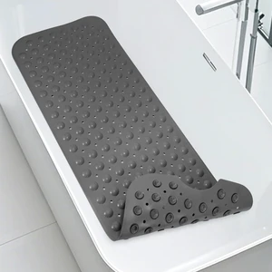 TPE Extended Bath Tub Mat Anti-Slip Shower Floor Rug with Suction Cups and Drainage Holes Soft Non-Skid Bathroom Accessory TPE Extended Bath Tub Mat Anti-Slip Shower Floor Rug with Suction Cups and Drainage Holes Soft Non-Skid Bathroom Accessory