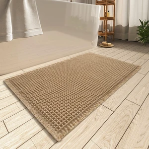 Super Absorbent & Non-Slip Floor Mat, Enhanced Waffle Texture Bathroom Rug Super Absorbent & Non-Slip Floor Mat, Enhanced Waffle Texture Bathroom Rug