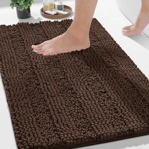 Machine Washable Quick Dry Shower Floor Mat for Sink Tub, Non-Slip Super Absorbent Bathroom Mat, Ultra Plush Chenille Bath Rug Machine Washable Quick Dry Shower Floor Mat for Sink Tub, Non-Slip Super Absorbent Bathroom Mat, Ultra Plush Chenille Bath Rug