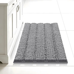 Chenille Non-Slip Small Bath Rug for Shower Floor Chenille Non-Slip Small Bath Rug for Shower Floor