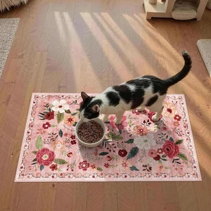 Multipurpose Small Area Rug & Door Mat, Machine Washable Anti-Slip Pet Food Mat Multipurpose Small Area Rug & Door Mat, Machine Washable Anti-Slip Pet Food Mat