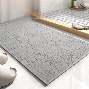 High Absorbency Quick Drying Bathroom Floor Mat Washable Non-Slip Rubber Backing Rug for Shower Sink Area Under Door High Absorbency Quick Drying Bathroom Floor Mat Washable Non-Slip Rubber Backing Rug for Shower Sink Area Under Door