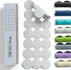 Anti Slip Shower & Tub Floor Mat, Extra Long Non Slip Rubber Bathtub Mat with Strong Suction Cups and Large Drain Holes Anti Slip Shower & Tub Floor Mat, Extra Long Non Slip Rubber Bathtub Mat with Strong Suction Cups and Large Drain Holes