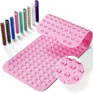 Washable Bath Floor Rug, Anti-Slip Bathtub Safety Mat with Drainage Holes and Suction Cups Washable Bath Floor Rug, Anti-Slip Bathtub Safety Mat with Drainage Holes and Suction Cups