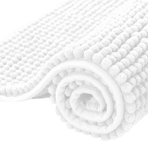Quick Drying Machine Washable Shower Floor Mat, Soft Plush Absorbent Bath Mat, Chenille Bathroom Rug Quick Drying Machine Washable Shower Floor Mat, Soft Plush Absorbent Bath Mat, Chenille Bathroom Rug