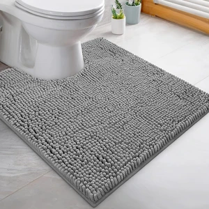Super Absorbent Shaggy Machine Wash & Dry, Extra-Soft Plush Chenille Microfiber Bathroom Mat, U-Shaped Washable Toilet Rug Super Absorbent Shaggy Machine Wash & Dry, Extra-Soft Plush Chenille Microfiber Bathroom Mat, U-Shaped Washable Toilet Rug