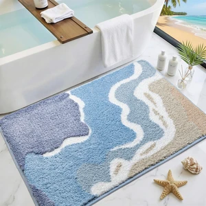 Cute Fluffy Plush Microfiber Absorbent Bathroom Rug Cute Fluffy Plush Microfiber Absorbent Bathroom Rug