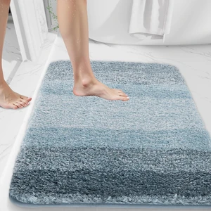 Soft Microfiber Shaggy Bathroom Rug Non-Slip Bath Mat Soft Microfiber Shaggy Bathroom Rug Non-Slip Bath Mat
