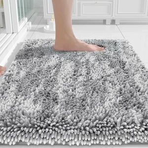 Home Decor, Machine Washable Quick Dry Floor Mat for Tub and Shower, Thick Soft Absorbent Bathroom Rug, Chenille Non-Slip Bath Mat Home Decor, Machine Washable Quick Dry Floor Mat for Tub and Shower, Thick Soft Absorbent Bathroom Rug, Chenille Non-Slip Bath Mat