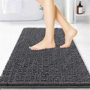 Quick-Dry Machine Washable Bathroom Floor Mat for Tub & Shower Area, Ultra Soft Absorbent Chenille Bath Rug with Non-Slip PVC Backing Quick-Dry Machine Washable Bathroom Floor Mat for Tub & Shower Area, Ultra Soft Absorbent Chenille Bath Rug with Non-Slip PVC Backing