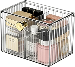 Clear Cotton Swab Container 3-Section Bathroom Storage Organizer for Balls Pads Dressings in Living Room Bathrooms Clear Cotton Swab Container 3-Section Bathroom Storage Organizer for Balls Pads Dressings in Living Room Bathrooms
