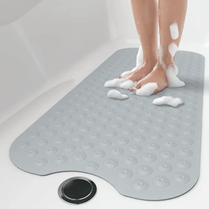 Extra Long Non-Slip Tub Liner for Standard and Refinished Bathtubs, Natural Rubber Anti-Slip Bath Mat with Reverse Suction Cups Extra Long Non-Slip Tub Liner for Standard and Refinished Bathtubs, Natural Rubber Anti-Slip Bath Mat with Reverse Suction Cups
