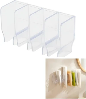 Skincare & Cosmetics - 2 Pack Bathroom Kitchen Organizer Stand, No-Drill Adhesive Wall Storage Clips for Toothpaste Skincare & Cosmetics - 2 Pack Bathroom Kitchen Organizer Stand, No-Drill Adhesive Wall Storage Clips for Toothpaste