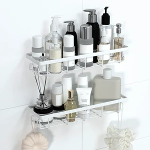 Apartment & Home Organization, No-Drill Bathroom Storage Shelves for RV, Self-Adhesive Shower Caddy with Hooks Apartment & Home Organization, No-Drill Bathroom Storage Shelves for RV, Self-Adhesive Shower Caddy with Hooks