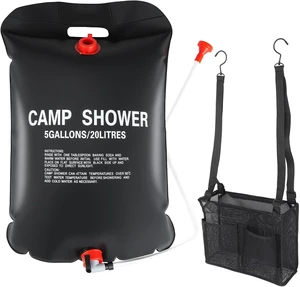 Beach & Swimming with Adjustable Switch and Removable Nozzle, Hiking, Portable Solar Shower Bag for Outdoor Camping Beach & Swimming with Adjustable Switch and Removable Nozzle, Hiking, Portable Solar Shower Bag for Outdoor Camping