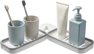 Plastic Corner Shower Caddy for Bathroom Sink & Wall Storage Plastic Corner Shower Caddy for Bathroom Sink & Wall Storage