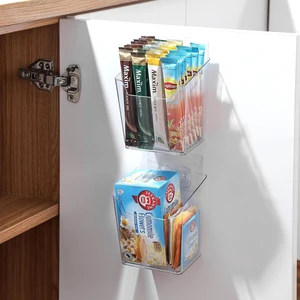 2 Pack Adhesive Cabinet Door Organizer Clear Wall-Mounted Storage Bins 2 Pack Adhesive Cabinet Door Organizer Clear Wall-Mounted Storage Bins