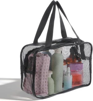 Portable Bathroom Caddy Tote for Travel Camping Gym Swimming Unisex, Mesh Shower Toiletry Organizer Bag with Zipper Portable Bathroom Caddy Tote for Travel Camping Gym Swimming Unisex, Mesh Shower Toiletry Organizer Bag with Zipper