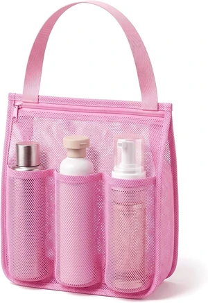 Dorm - Women's College Essentials, Camp, Multifunctional Bathroom Organizer for Travel, Portable Mesh Gym Shower Caddy with Zipper & Pockets Dorm - Women's College Essentials, Camp, Multifunctional Bathroom Organizer for Travel, Portable Mesh Gym Shower Caddy with Zipper & Pockets