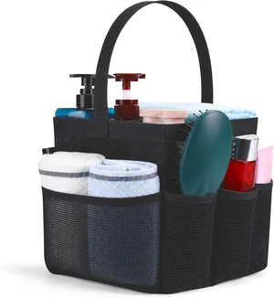 Camping & Travel Essentials, Gym, Beach, Bathroom, Quick-Dry Large Capacity Organizer for Dorm, Portable Mesh Shower Tote Bag with 9 Pockets Camping & Travel Essentials, Gym, Beach, Bathroom, Quick-Dry Large Capacity Organizer for Dorm, Portable Mesh Shower Tote Bag with 9 Pockets