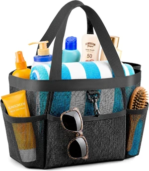 Travel & Bathroom, Gym, Swimming, Beach, Portable Mesh Shower Caddy with 8 Pockets for College Dorm Travel & Bathroom, Gym, Swimming, Beach, Portable Mesh Shower Caddy with 8 Pockets for College Dorm