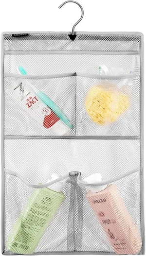Quick-Dry Mesh Hanging Shower Caddy with Rotating Hook for Bathroom Toiletry Storage Quick-Dry Mesh Hanging Shower Caddy with Rotating Hook for Bathroom Toiletry Storage