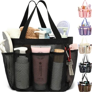 Camping & Gym, Beach, Travel, Large Odorless Polyester Toiletry Organizer with Dual Handles and 8 Pockets for Dorm, Portable Mesh Shower Caddy Camping & Gym, Beach, Travel, Large Odorless Polyester Toiletry Organizer with Dual Handles and 8 Pockets for Dorm, Portable Mesh Shower Caddy