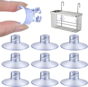 No-Drill Kitchen Rack Connectors for Glass Windows and Doors, Clear PVC Shower Suction Cups Set - Strong Hold Bathroom Wall Mounts No-Drill Kitchen Rack Connectors for Glass Windows and Doors, Clear PVC Shower Suction Cups Set - Strong Hold Bathroom Wall Mounts