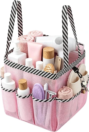 Travel & Beach, Gym, Waterproof Portable Toiletry Organizer Bag for Dorms, Large Capacity Mesh Hanging Shower Caddy with Dual Handles Travel & Beach, Gym, Waterproof Portable Toiletry Organizer Bag for Dorms, Large Capacity Mesh Hanging Shower Caddy with Dual Handles