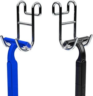 Silver Shower Caddy Hooks Razor Hanger for Shelf and Loofah Silver Shower Caddy Hooks Razor Hanger for Shelf and Loofah