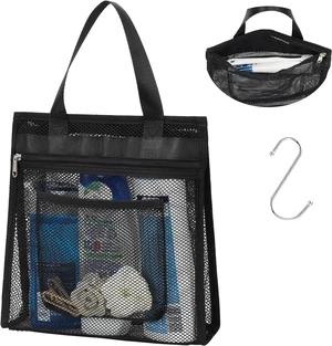 Portable Mesh Shower Caddy with Zipper - Travel Gym Bag Portable Mesh Shower Caddy with Zipper - Travel Gym Bag