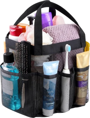 Portable Mesh Shower Caddy for Dorm Room Essentials Portable Mesh Shower Caddy for Dorm Room Essentials