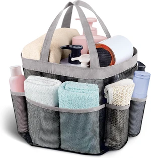 Portable Mesh Shower Organizer Bag for Dorms and Camping Portable Mesh Shower Organizer Bag for Dorms and Camping